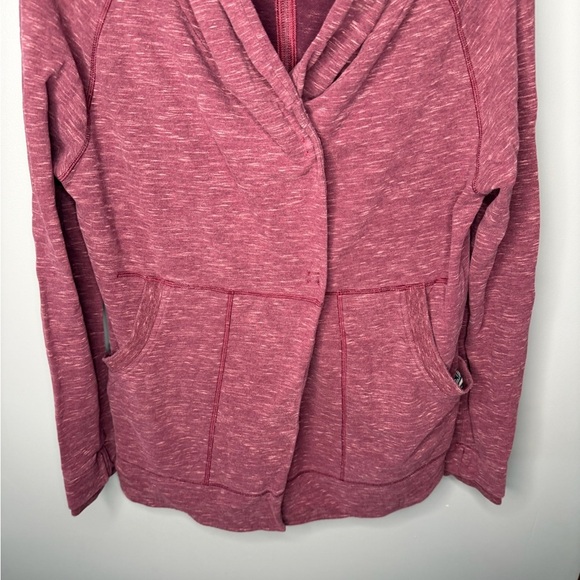 Lululemon Find Your Centre Wrap Hoodie - Heathered Marled Rust Berry - Picture 7 of 11